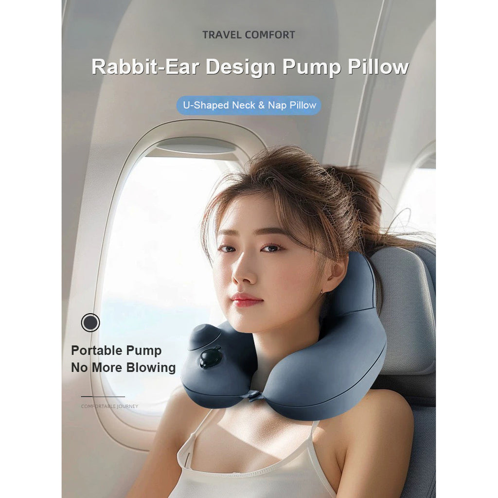 Press-Inflatable U-Shaped Pillow