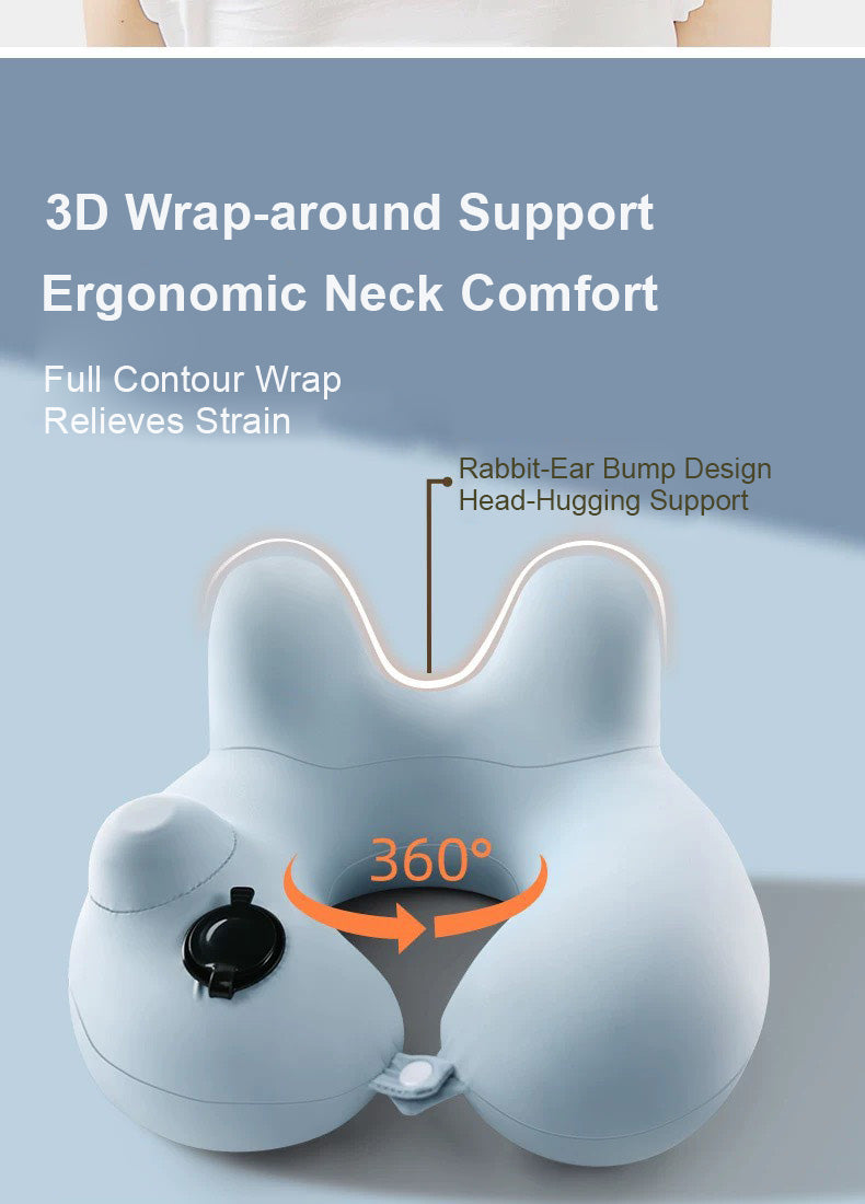 Press-Inflatable U-Shaped Pillow