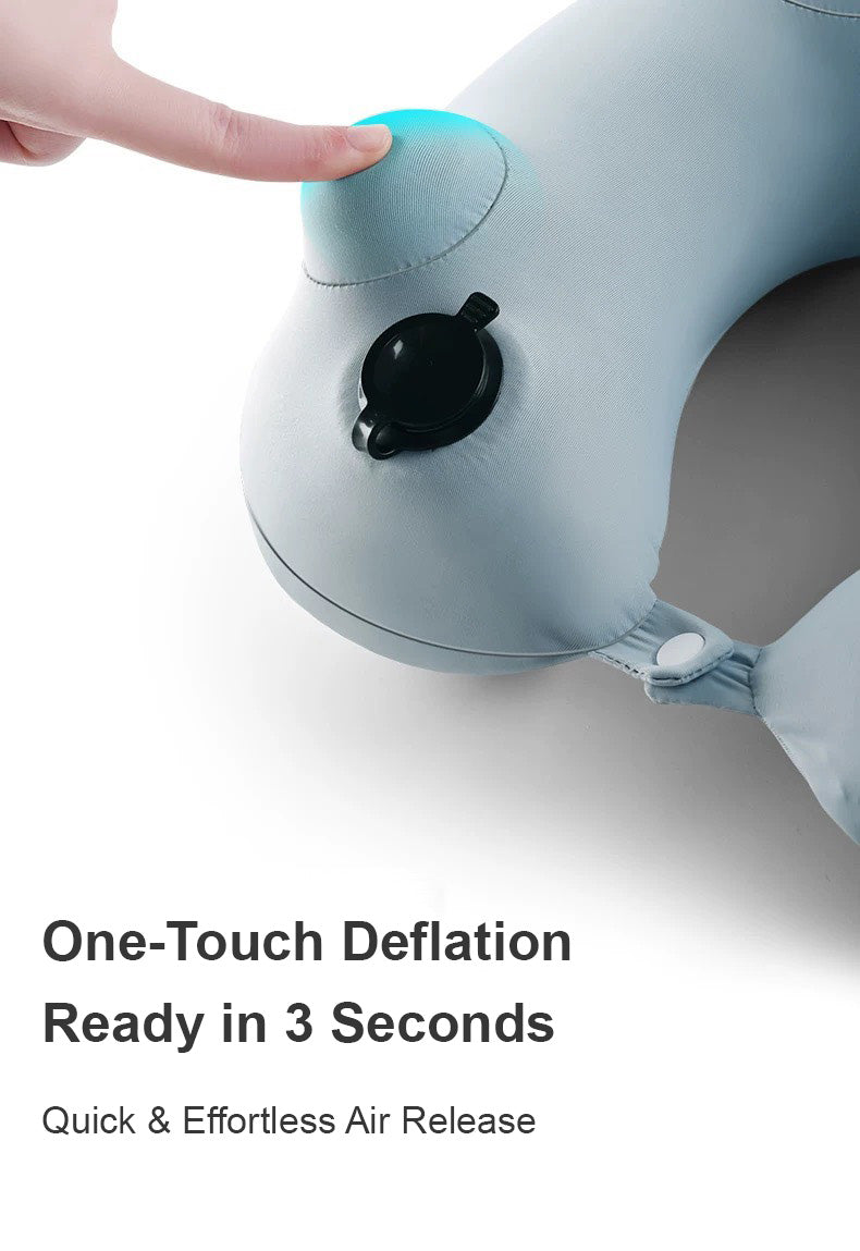 Press-Inflatable U-Shaped Pillow