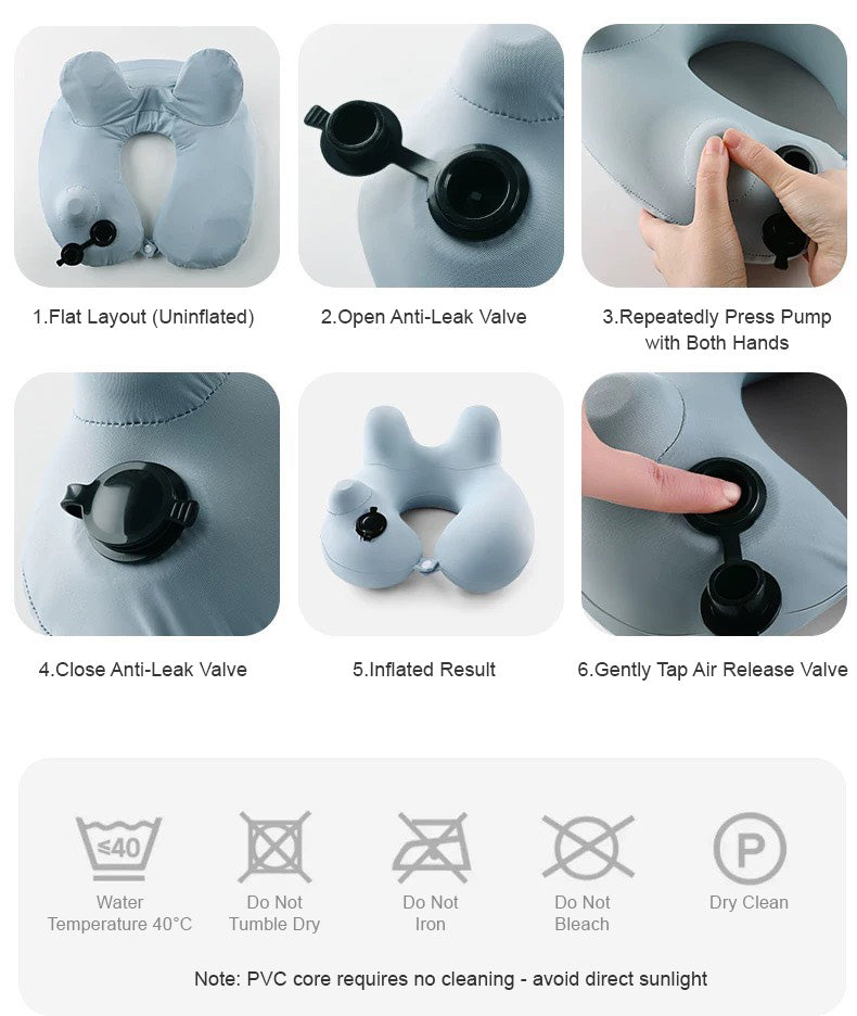 按壓充氣式U型枕