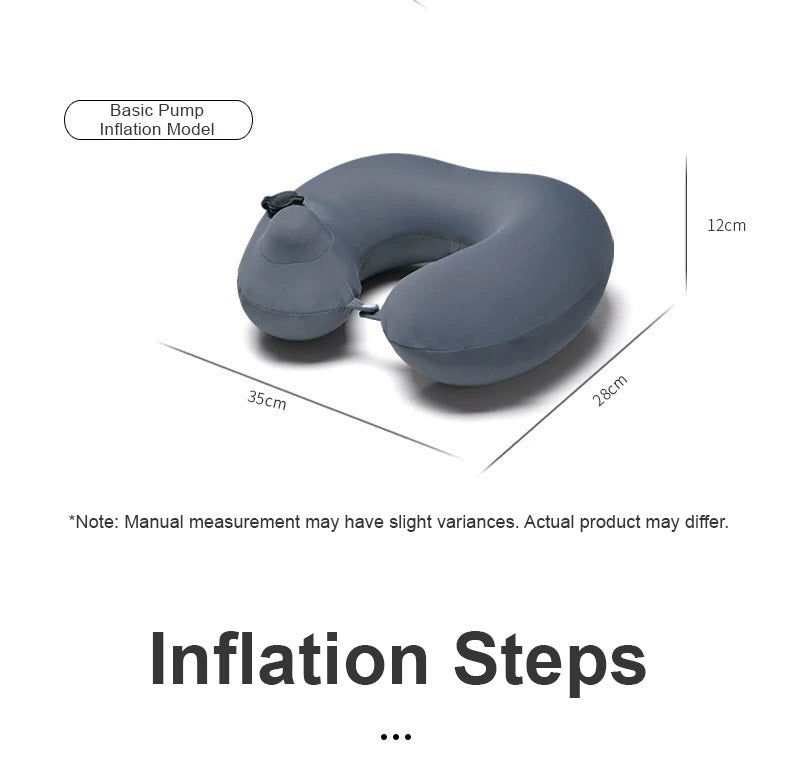 Press-Inflatable U-Shaped Pillow