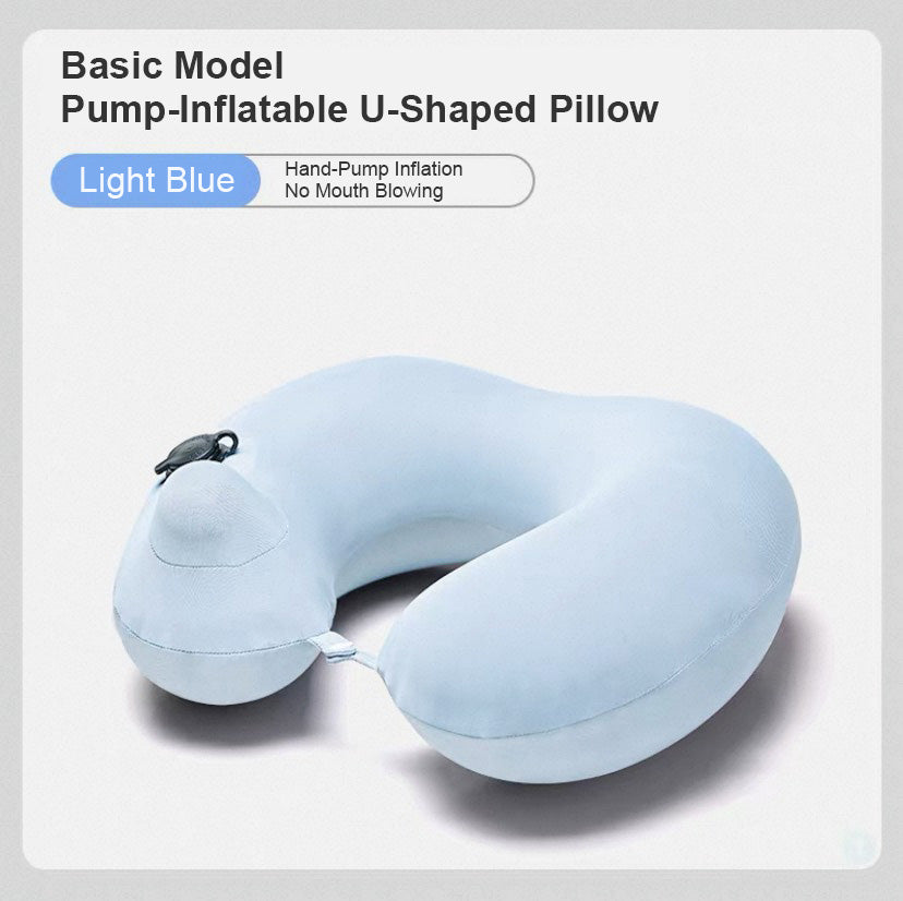 Press-Inflatable U-Shaped Pillow