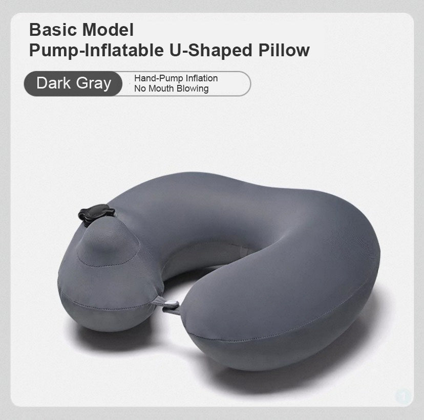 Press-Inflatable U-Shaped Pillow