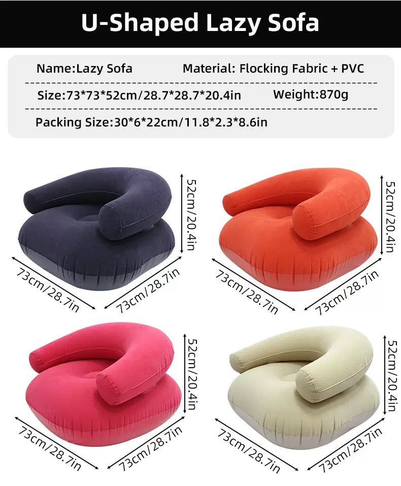 Canapé gonflable paresseux standard en U