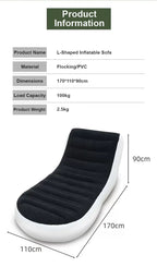 L型充氣沙發