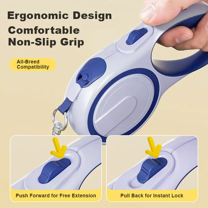 自動伸縮調節的狗狗牽引繩