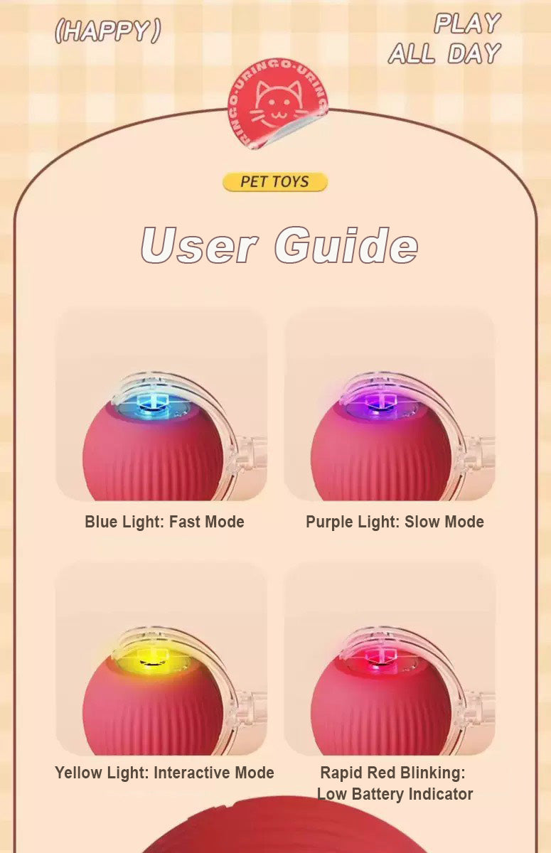 Balle interactive intelligente pour chats