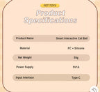 Balle interactive intelligente pour chats