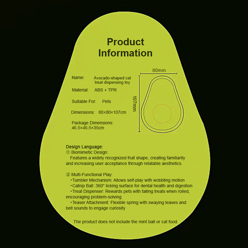 貓咪酪梨造型益智玩具