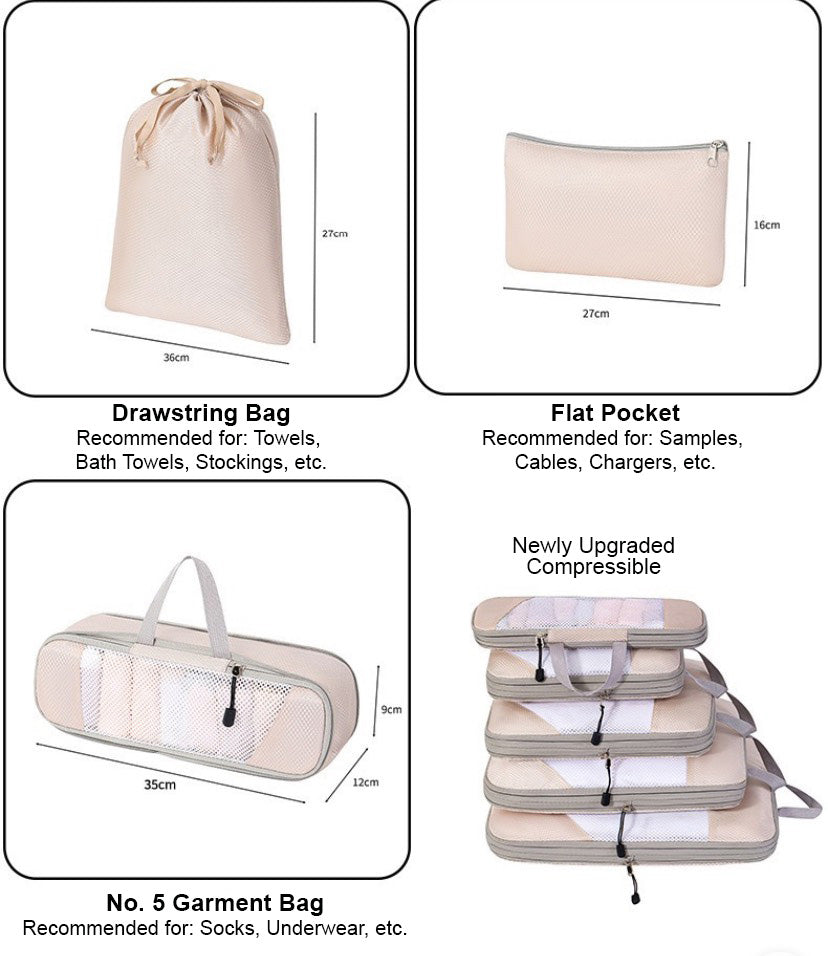 Set di sacche da viaggio per organizzazione bagagli