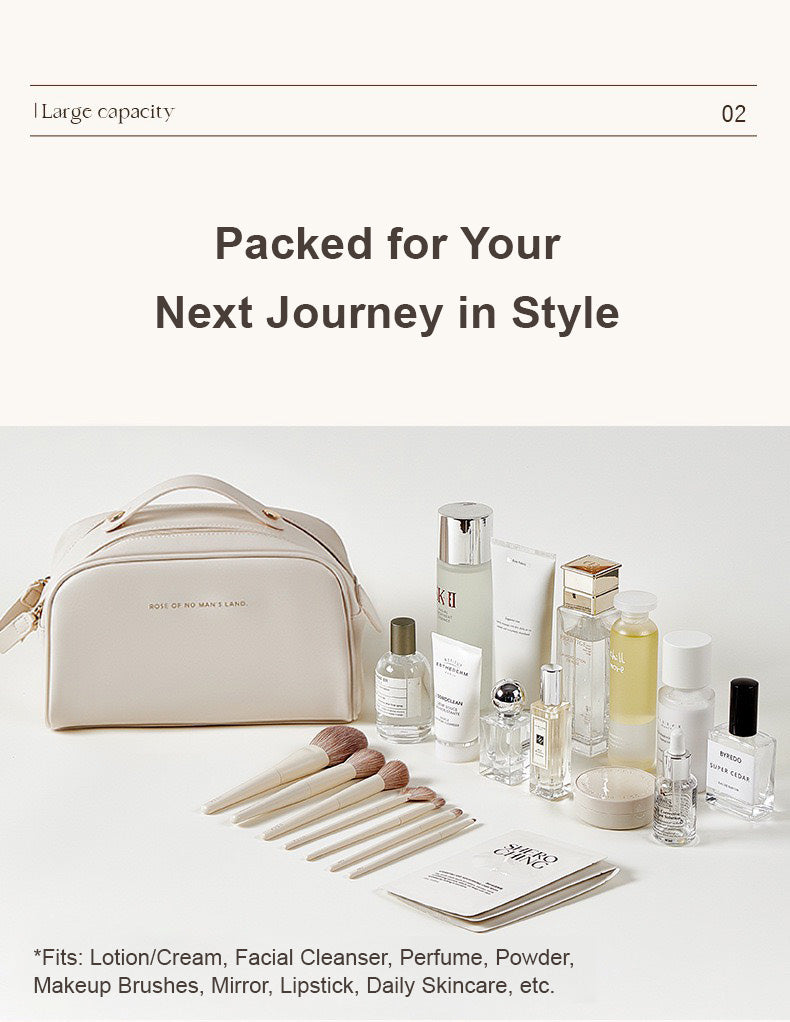 Beauty case a doppia cerniera