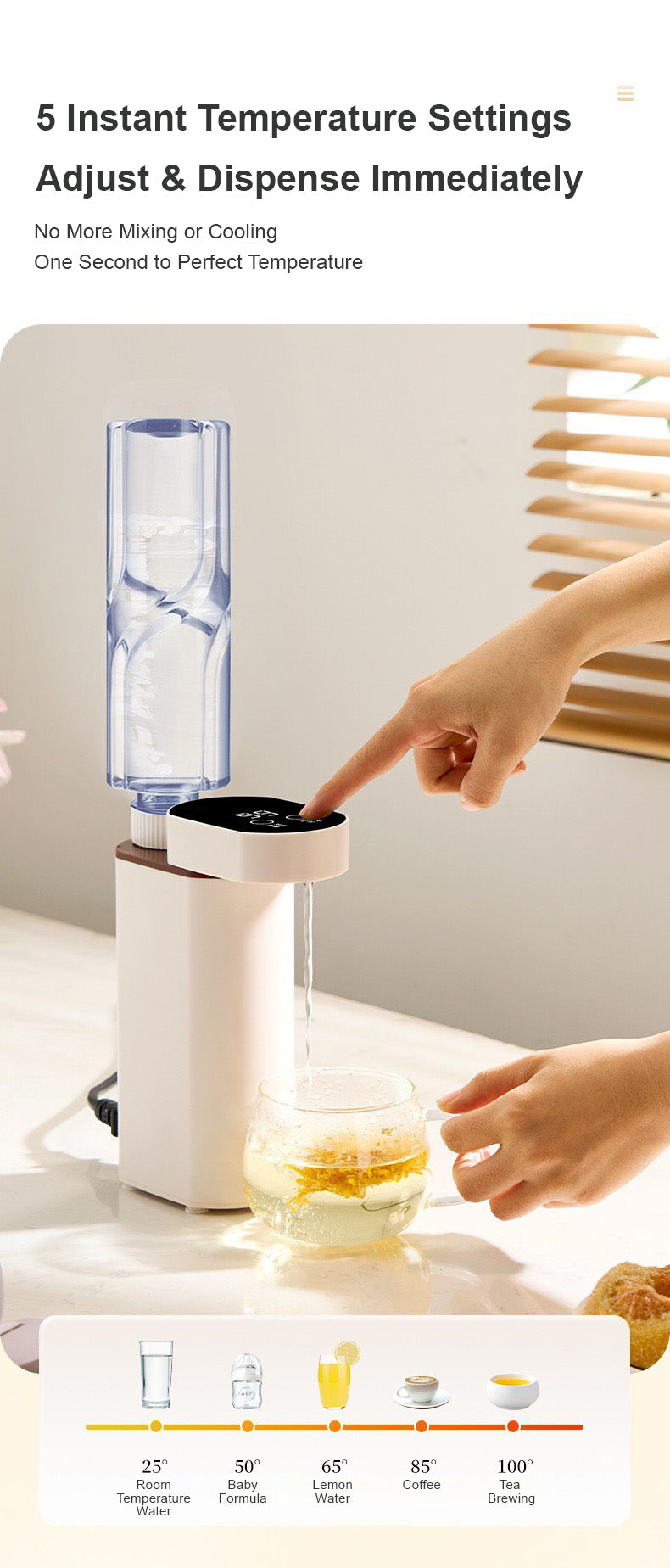 Mini Dispensador Portátil de Agua Caliente Instantánea