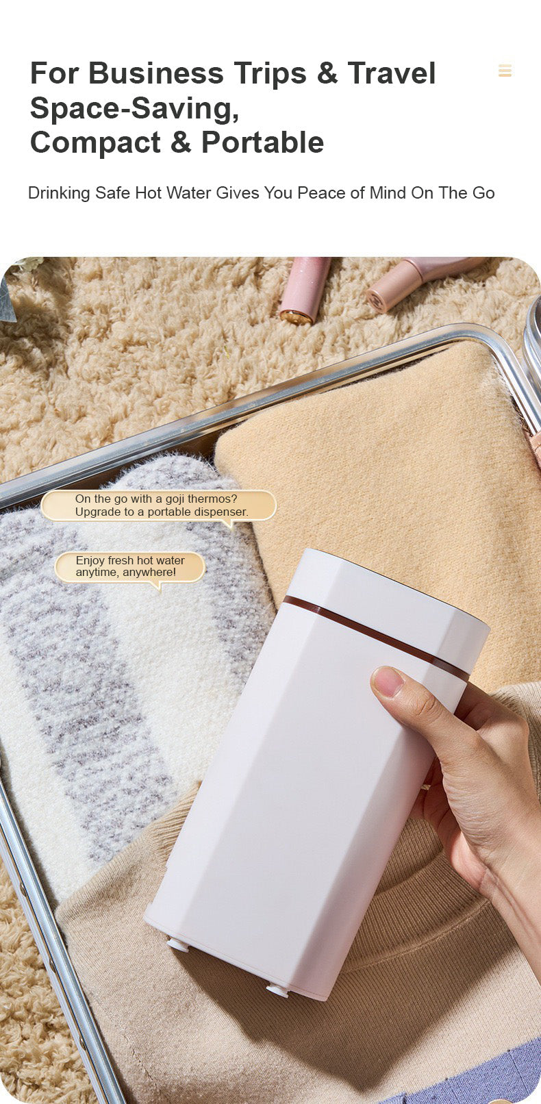 Mini Dispensador Portátil de Agua Caliente Instantánea