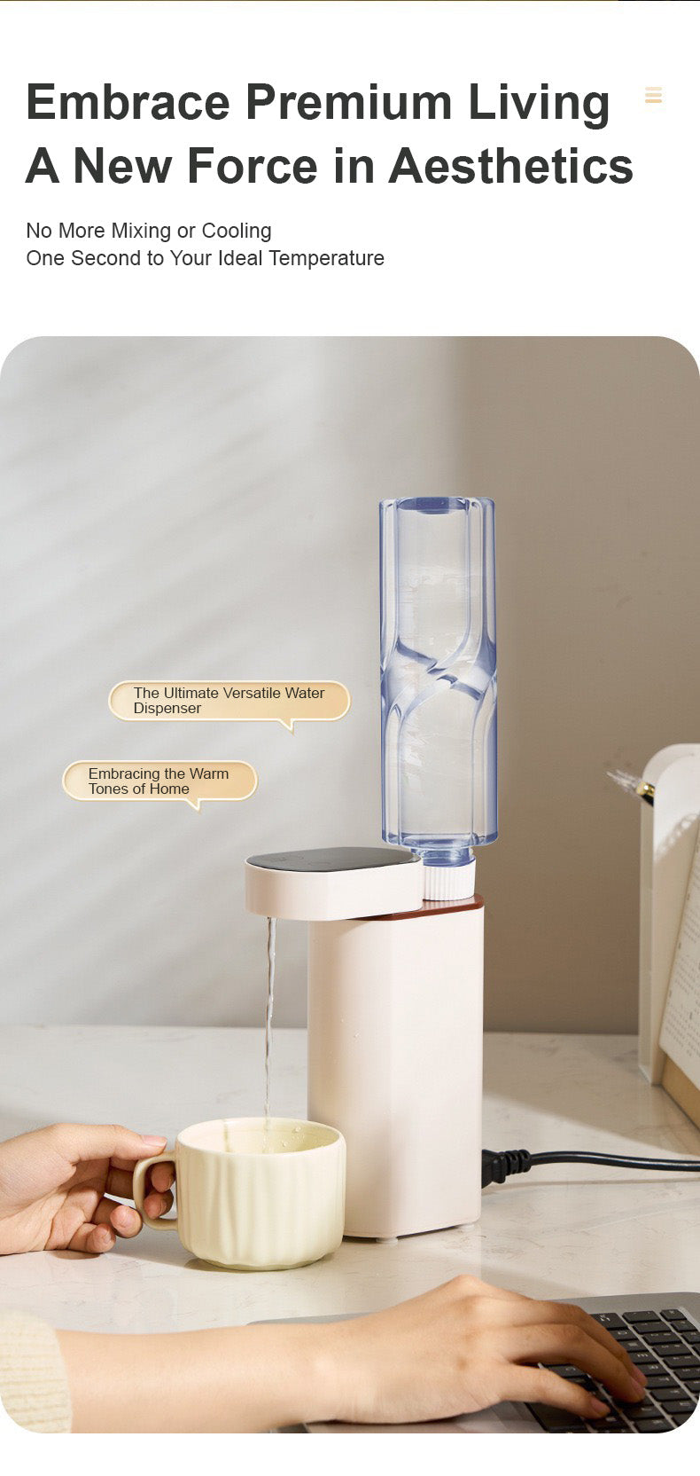 Mini Dispensador Portátil de Agua Caliente Instantánea