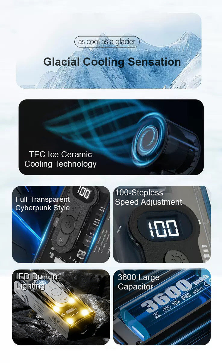 高速冰敷手持迷你風扇