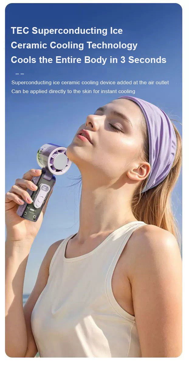 Ventilateur Miniature Portatif à Haute Vitesse avec Refroidissement Glacé