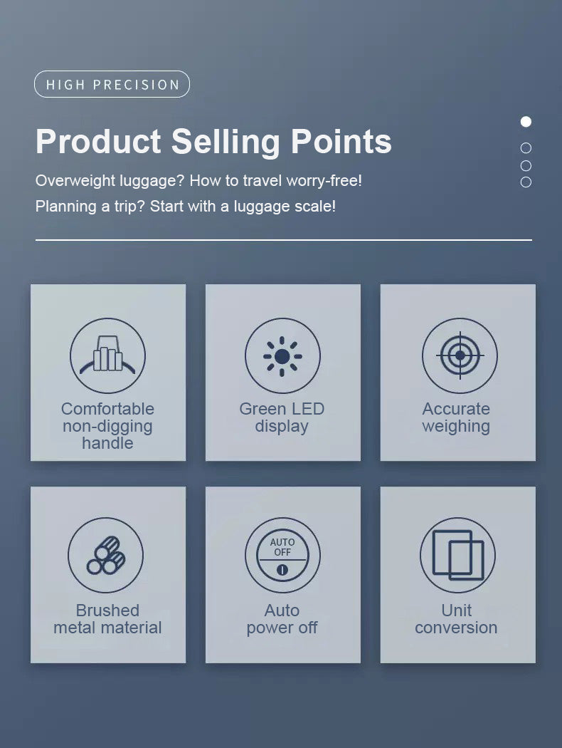 高精度便攜式行李秤（織帶款）