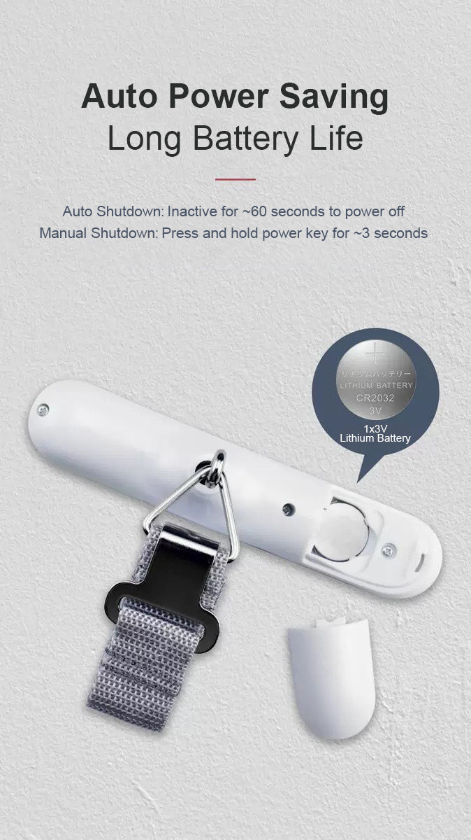 Balanza Portátil de Alta Precisión para Equipaje (Correa de Tejido)