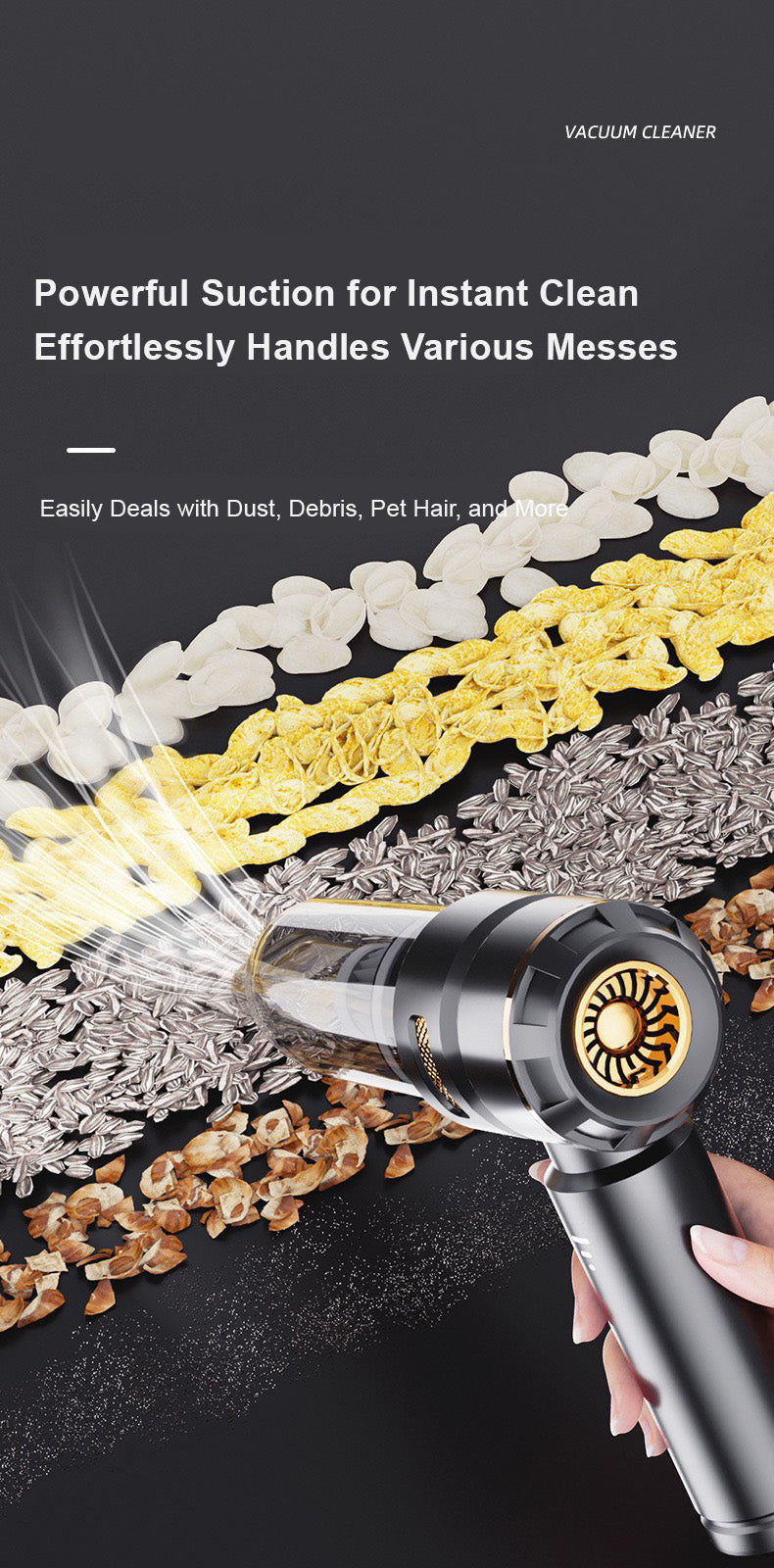 多功能便攜無線吸塵器