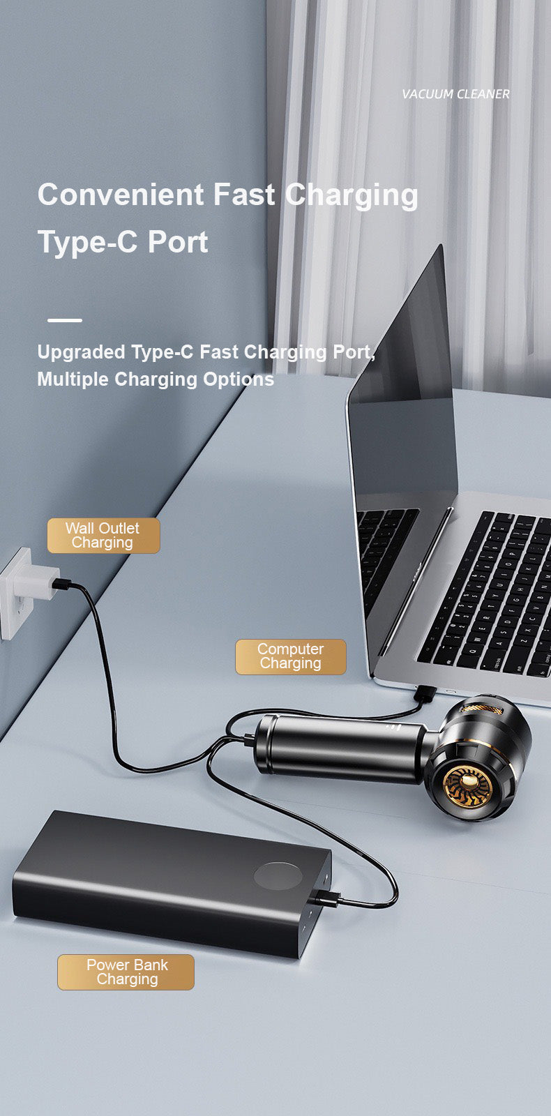 多功能便攜無線吸塵器