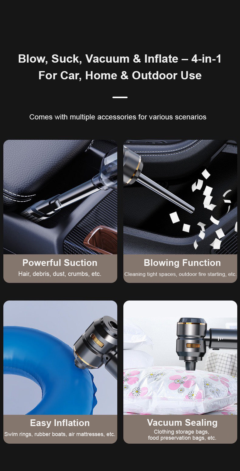 多功能便攜無線吸塵器