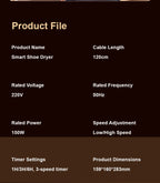 Secador de Zapatos Inteligente de Temperatura Constante