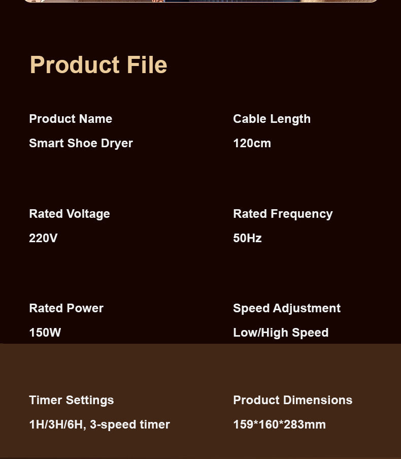 Secador de Zapatos Inteligente de Temperatura Constante