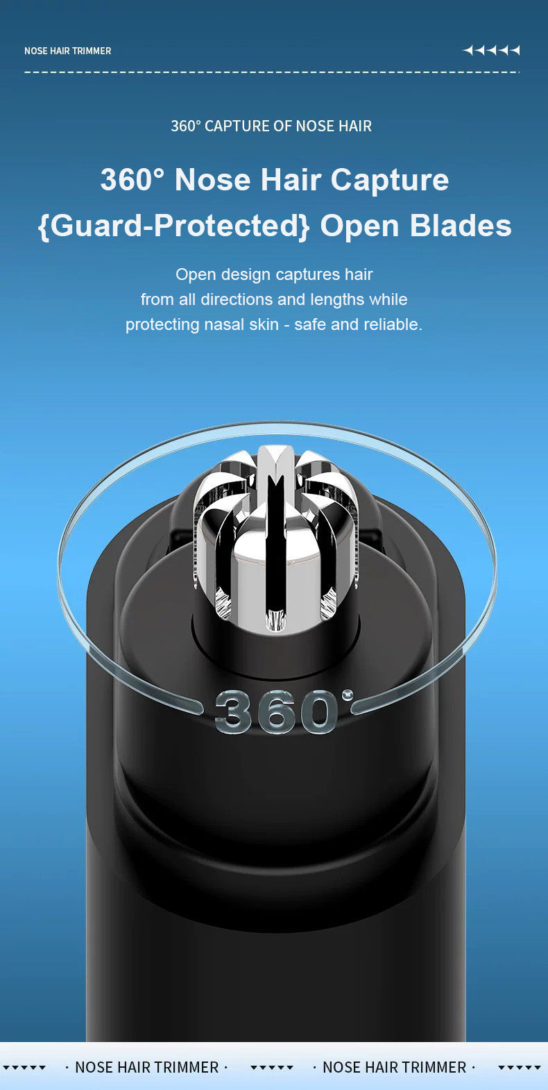 Recortador Eléctrico Indoloro de Vello Nasal