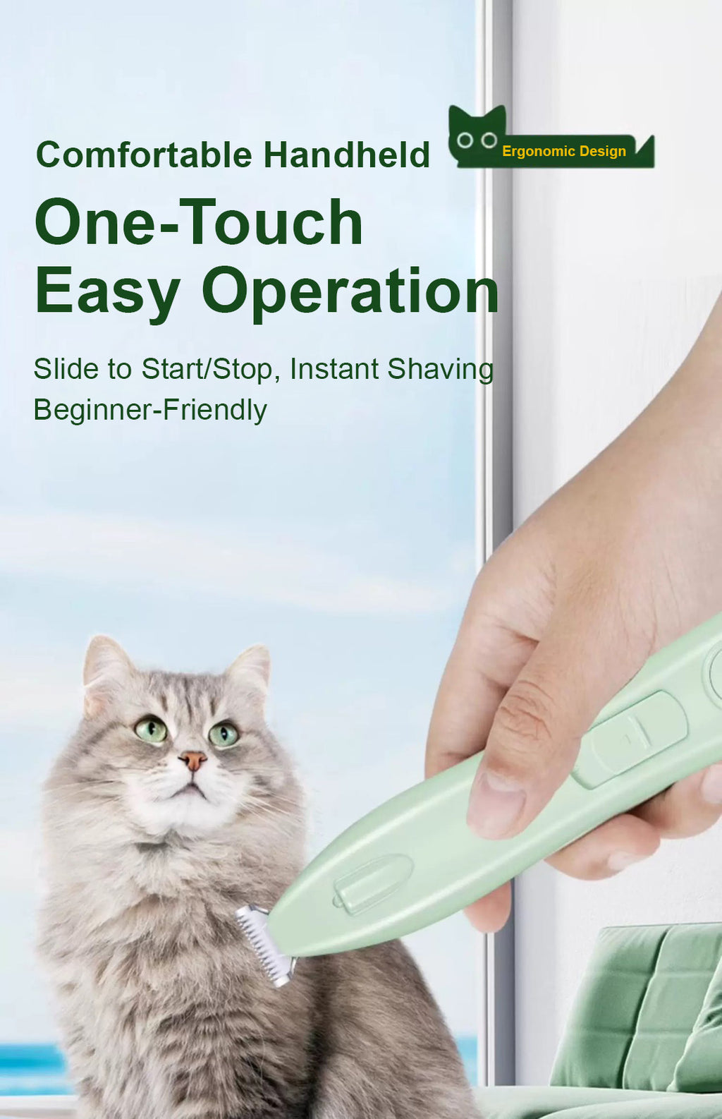 LED燈寵物腳毛修剪器