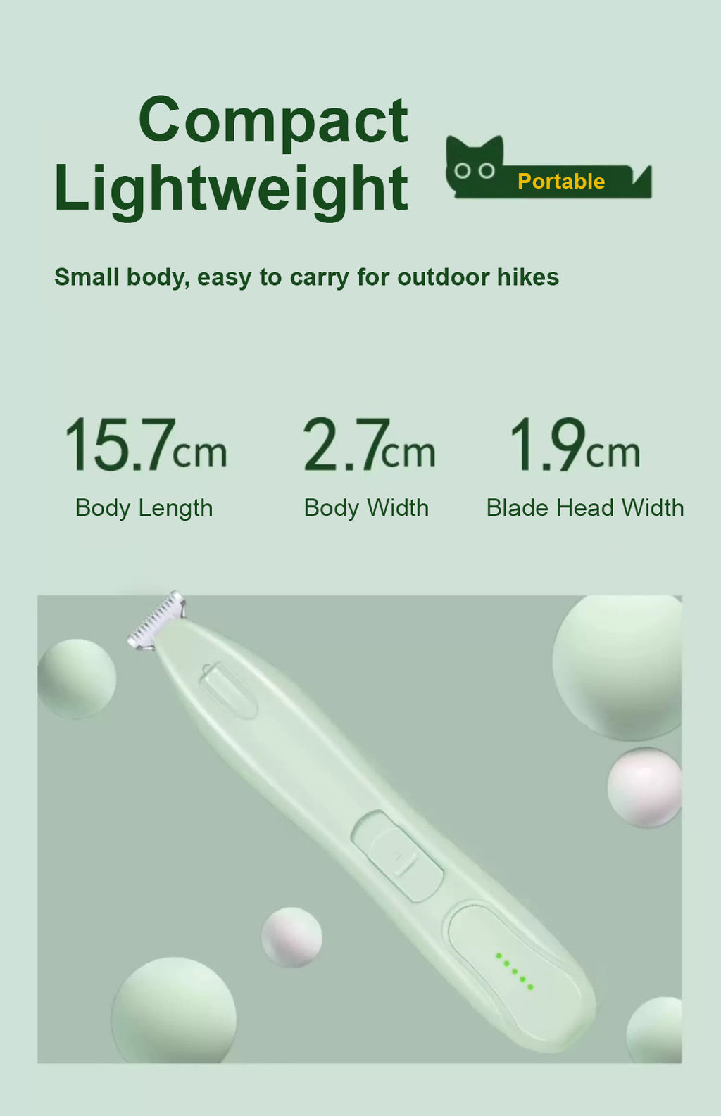 LED燈寵物腳毛修剪器