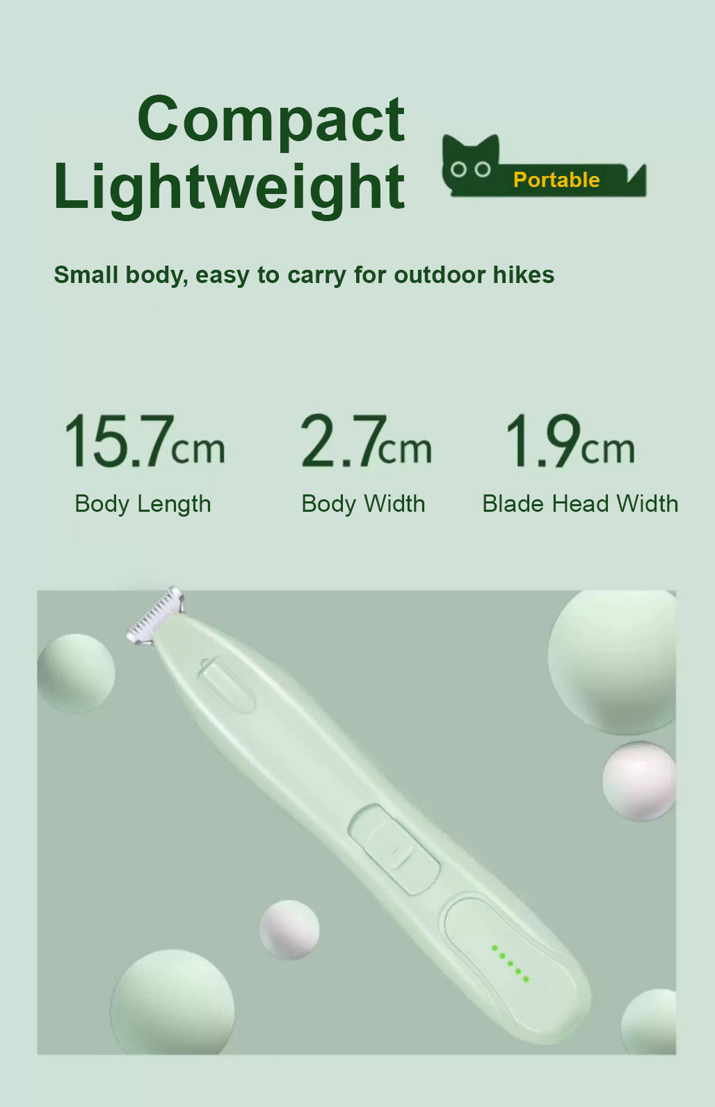LED燈寵物腳毛修剪器