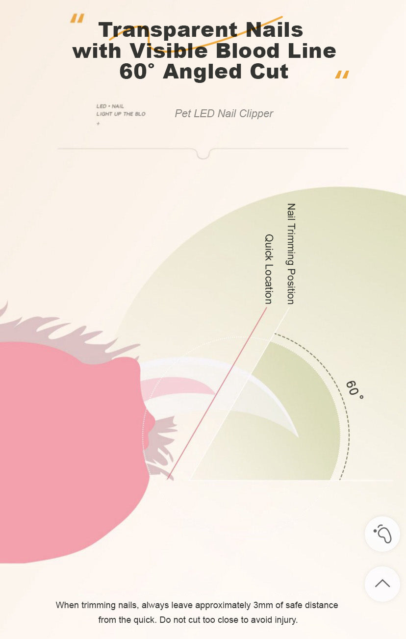 LED照明寵物指甲剪
