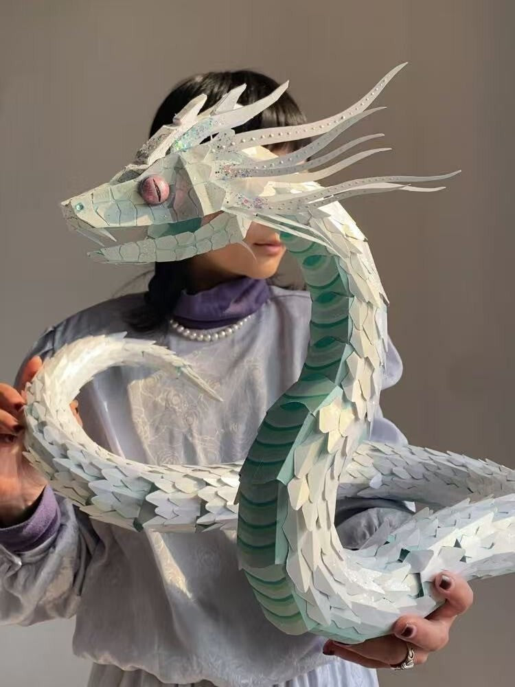 लोंग झी पौराणिक जीव त्रि-आयामी DIY हस्तनिर्मित सामग्री किट