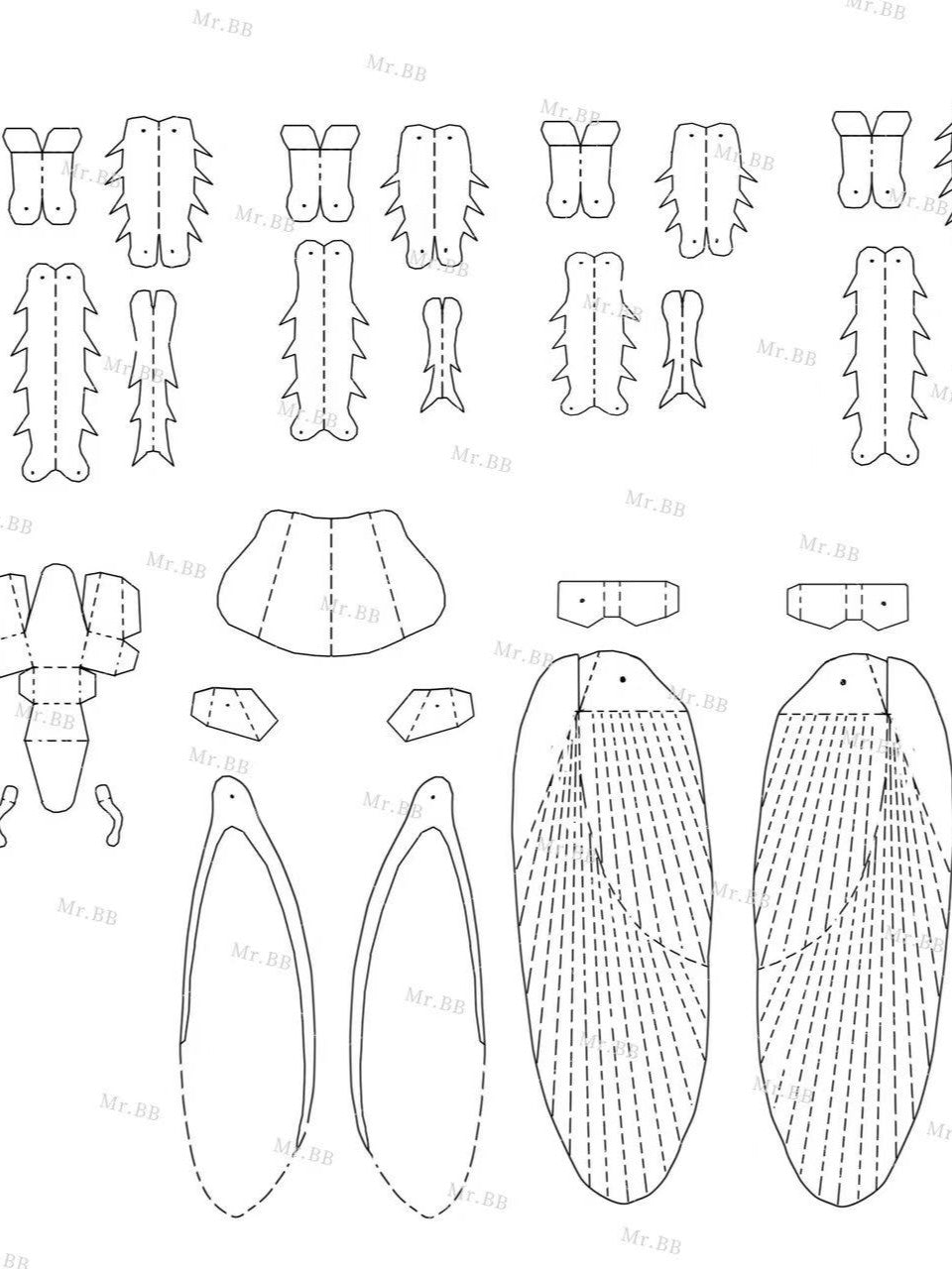 바퀴벌레 입체 곤충 DIY 핸드메이드 재료 키트