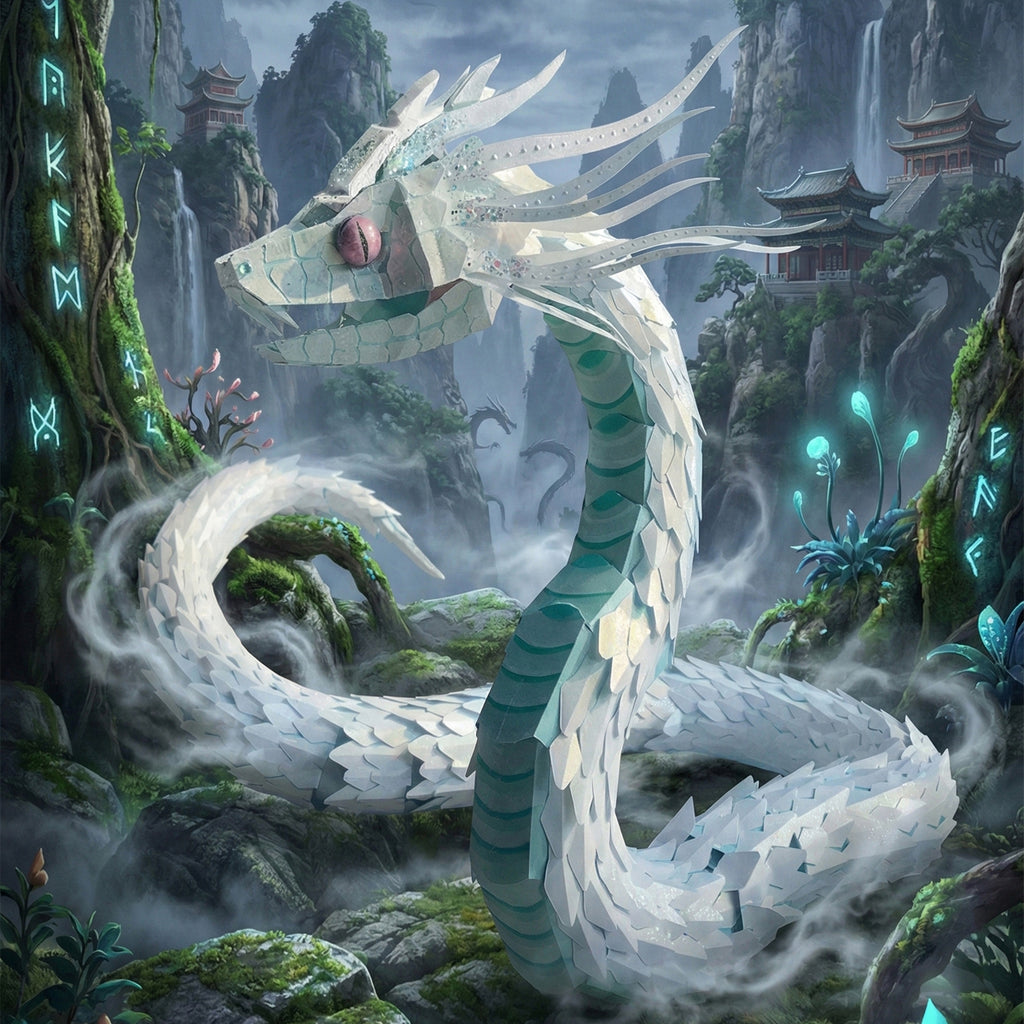 लोंग झी पौराणिक जीव त्रि-आयामी DIY हस्तनिर्मित सामग्री किट